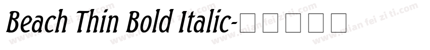 Beach Thin Bold Italic字体转换